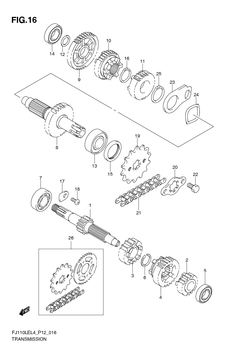 FIG. 16 TRANSMISSION