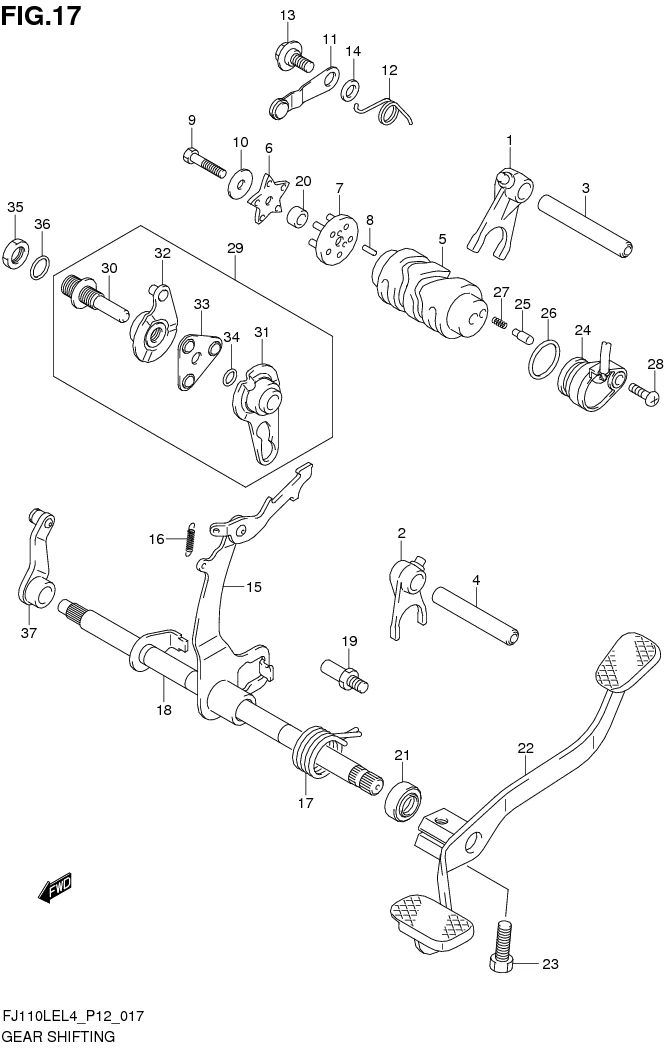 FIG. 17 GEAR SHIFTING