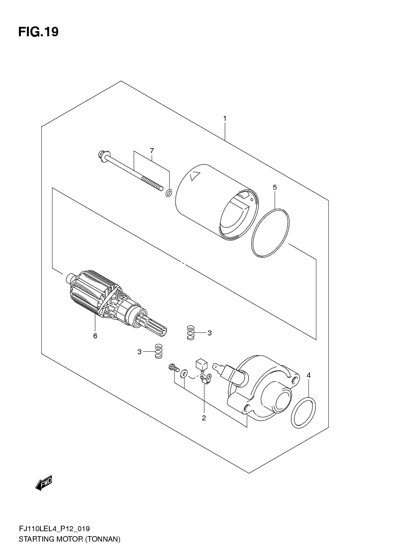 FIG. 19 STARTING MOTOR (TONNAN)