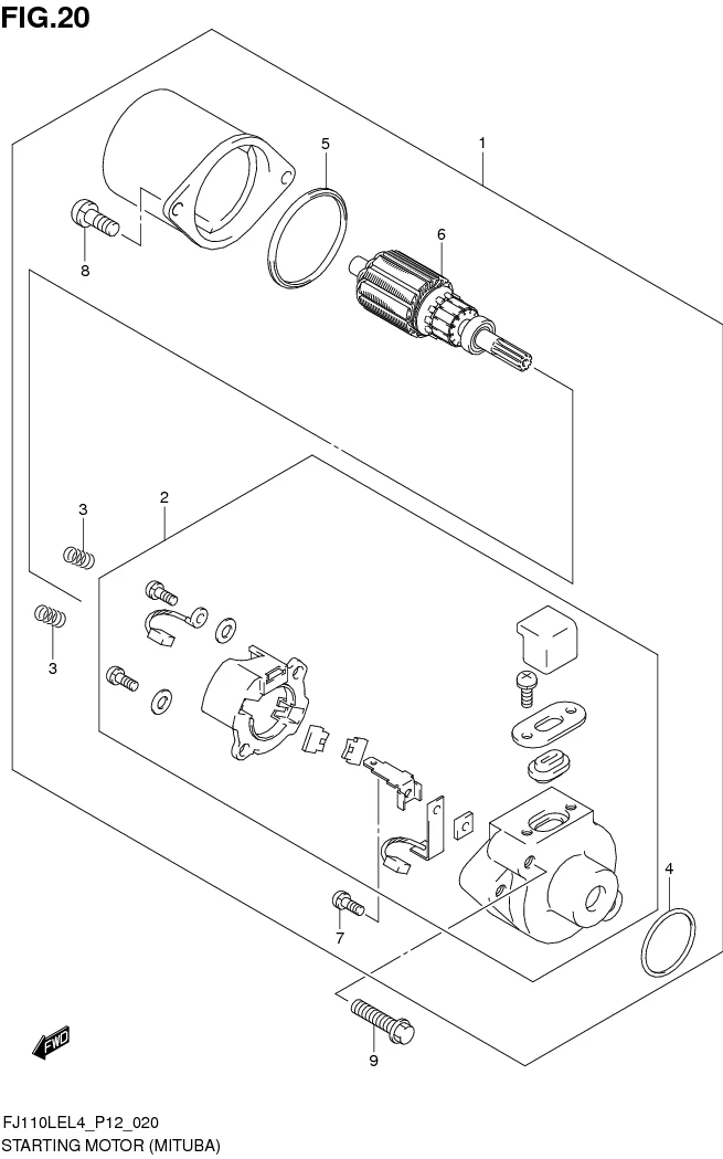 FIG. 20 STARTING MOTOR (MITSUBA)