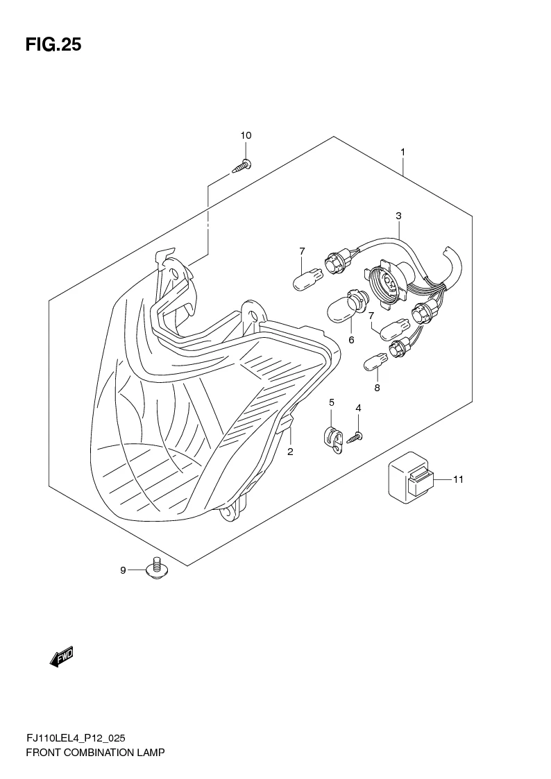 FIG. 25 FRONT COMBINATION LAMP