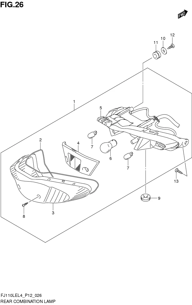 FIG. 26 REAR COMBINATION LAMP