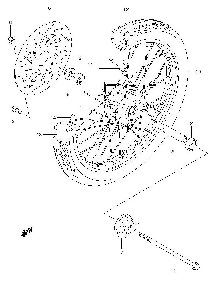 FIG.44 FRONT WHEEL