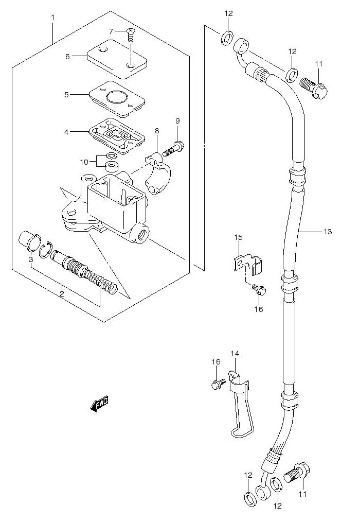 FIG.46 FRONT MASTER CYLINDER