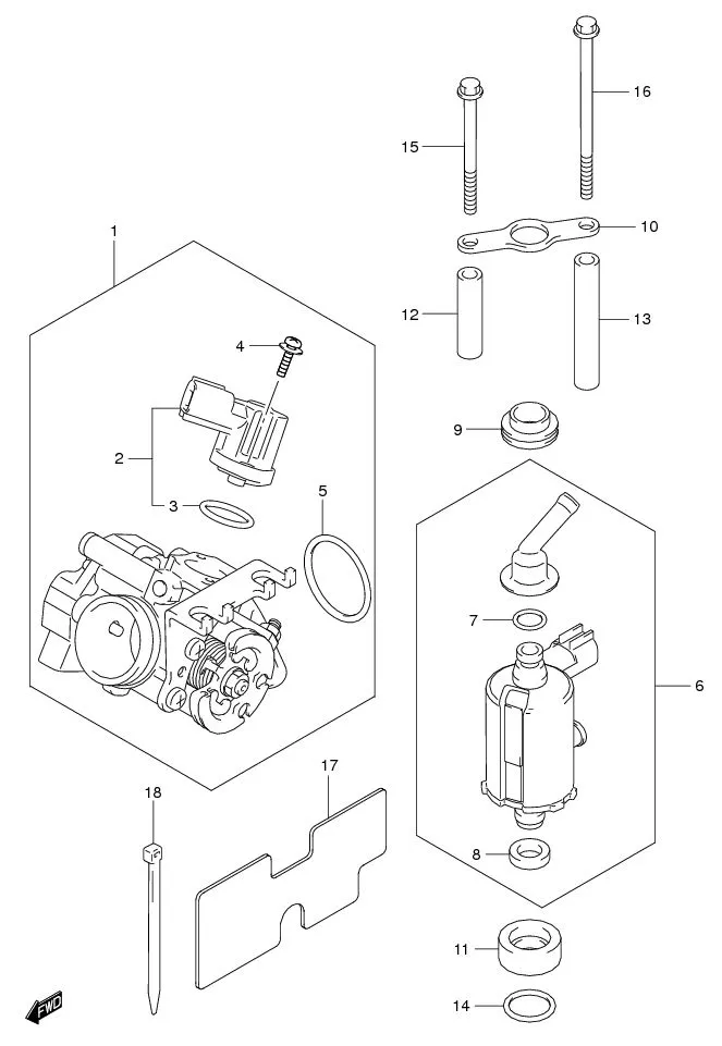 FIG.10A THROTTLE BODY (FL125RCDF)
