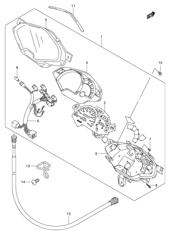 FIG.23A SPEEDOMETER (FL125RCDFK8)