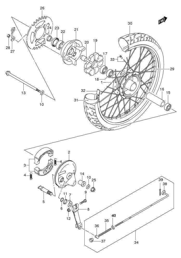 FIG.51 REAR WHELL (FL125SD)