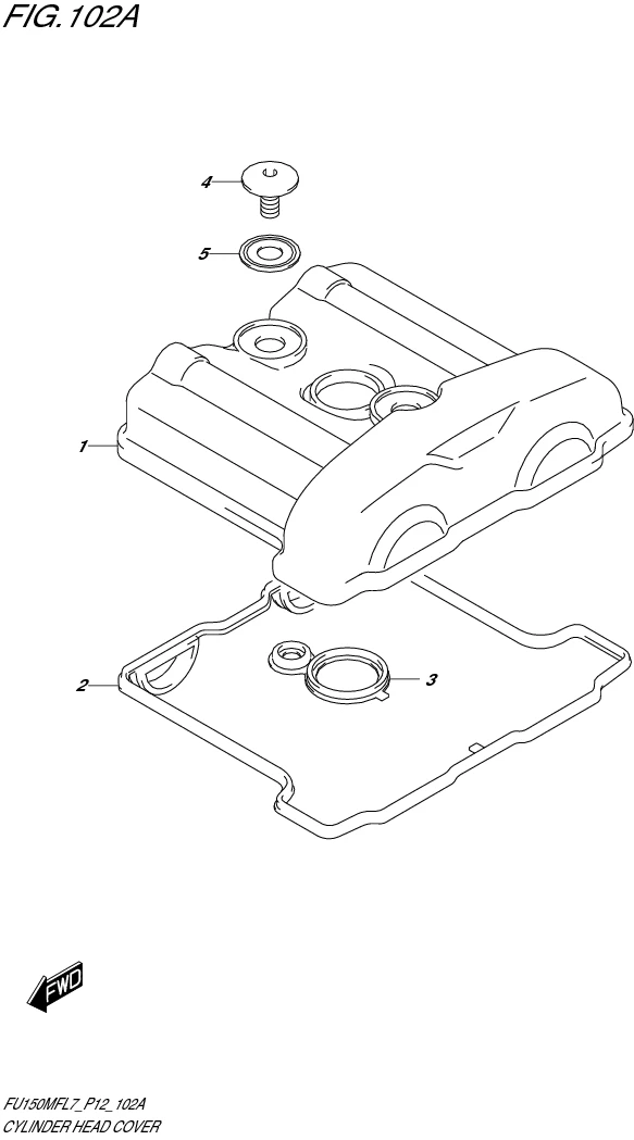 FIG. 102A CYLINDER HEAD COVER