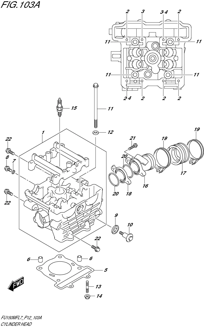 FIG. 103A CYLINDER HEAD