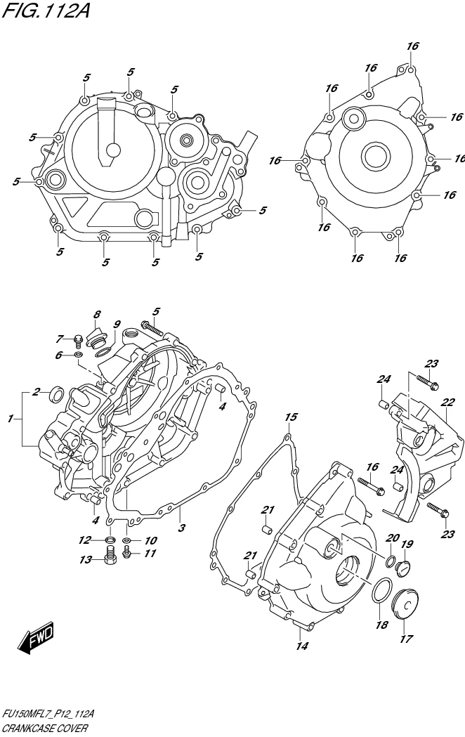 FIG. 112A CRANKCASE COVER