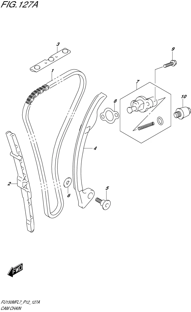 FIG. 127A CAM CHAIN