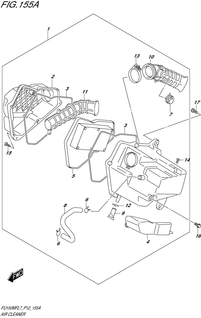 FIG. 155A AIR CLEANER