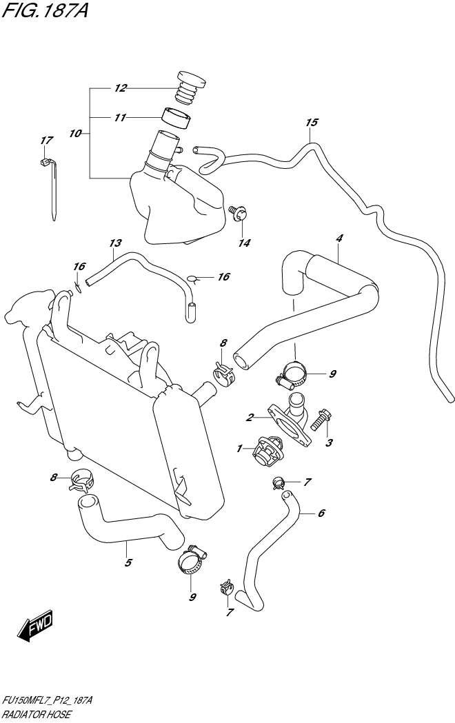 FIG. 187A RADIATOR HOSE