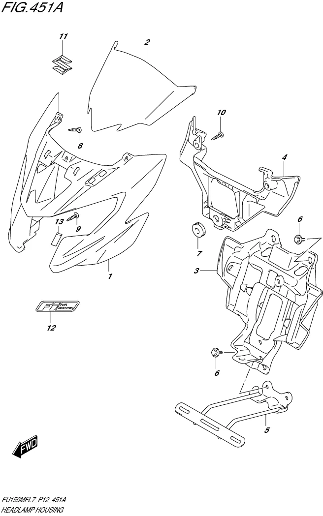 FIG. 451A HEADLAMP HOUSING