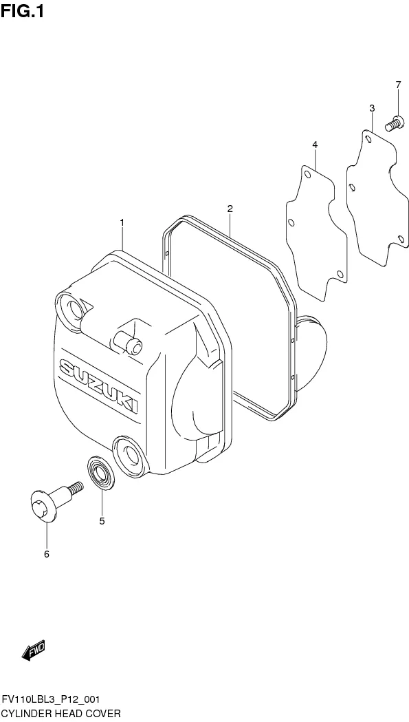 FIG. 1 CYLINDER HEAD COVER