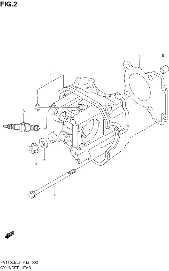 FIG. 2 CYLINDER HEAD