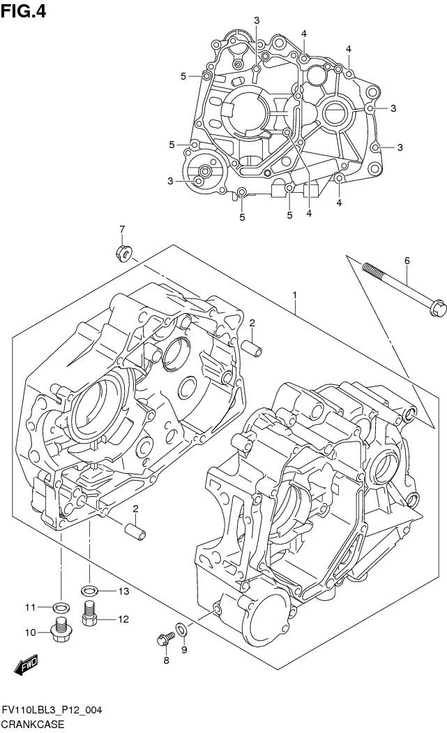 FIG. 4 CRANKCASE
