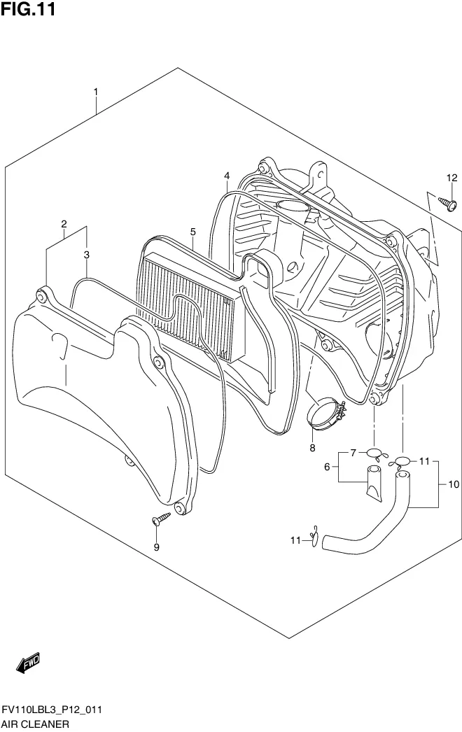 FIG. 11 AIR CLEANER