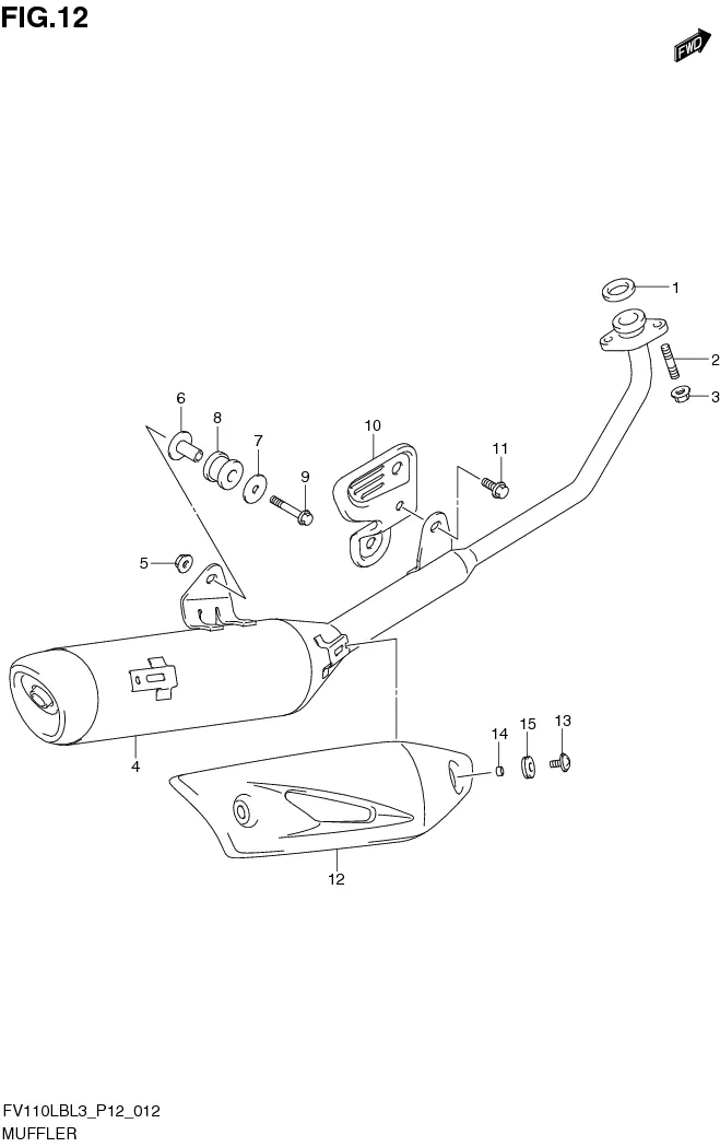 FIG. 12 MUFFLER