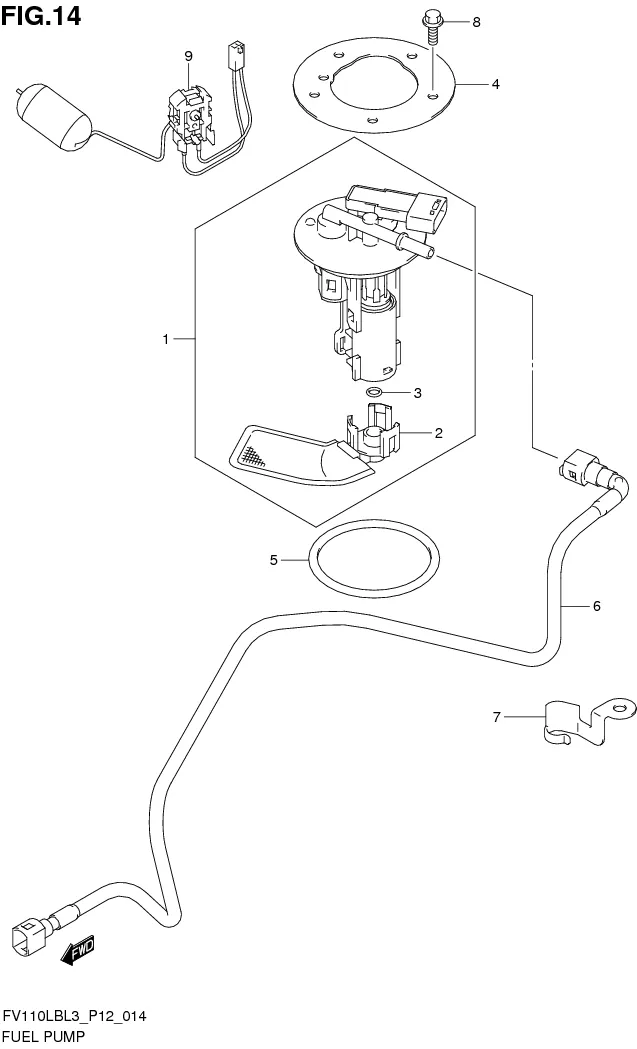 FIG. 14 FUEL PUMP