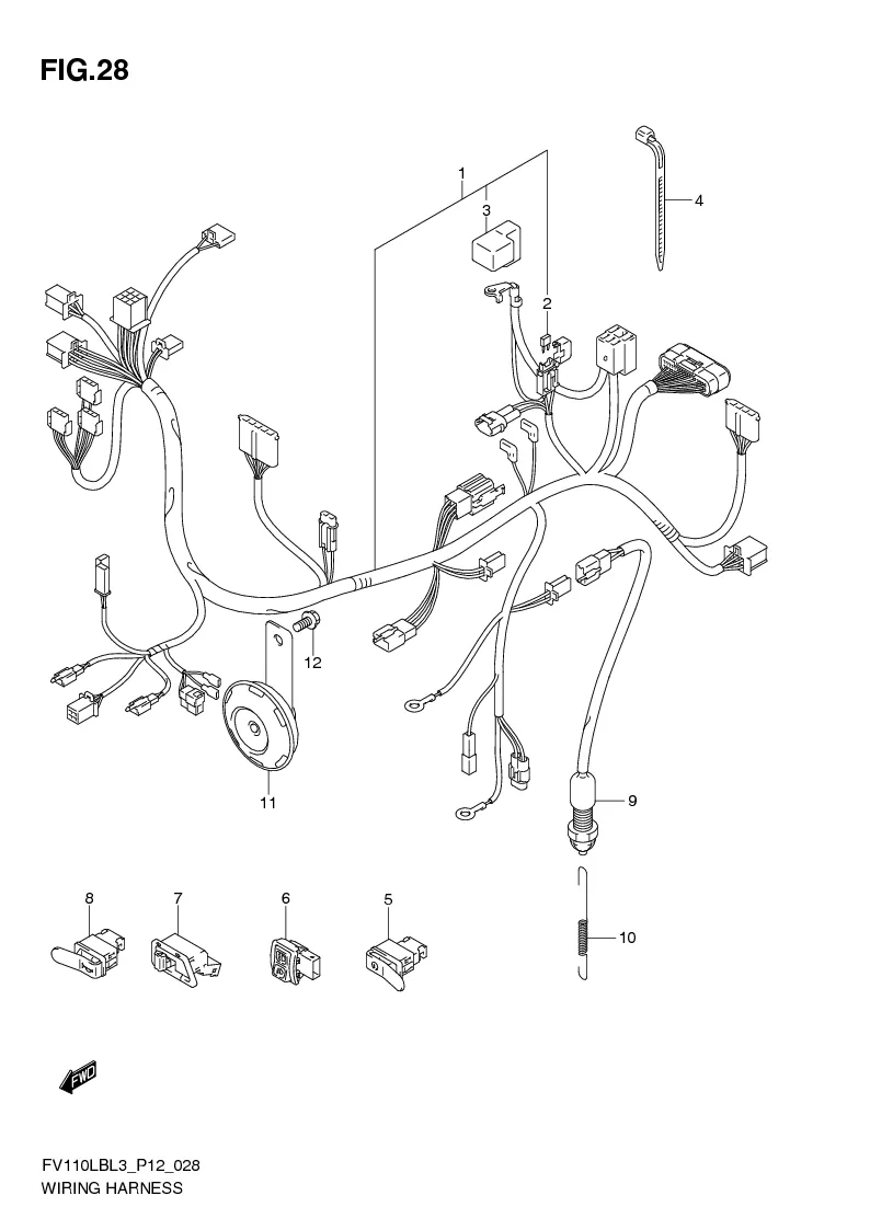 FIG. 28 WIRING HARNESS