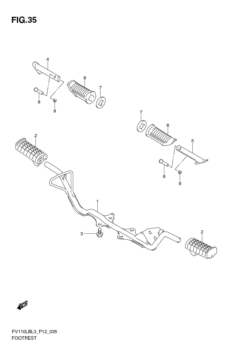 FIG. 35 FOOTREST