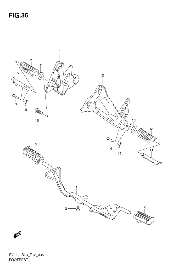 FIG. 36 FOOTREST