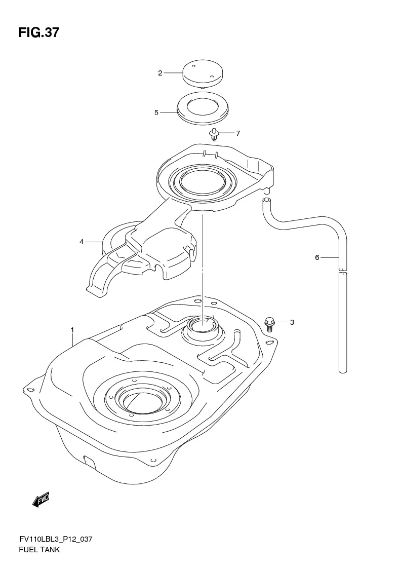 FIG. 37 FUEL TANK