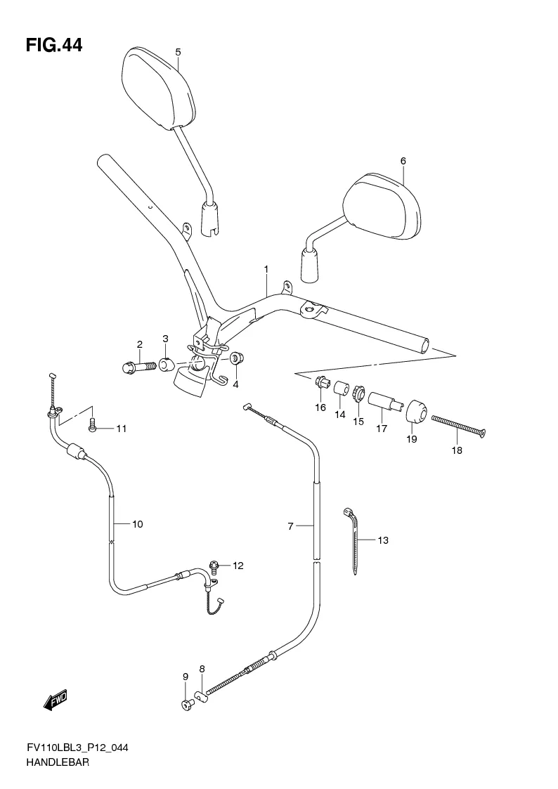 FIG. 44 HANDLEBAR
