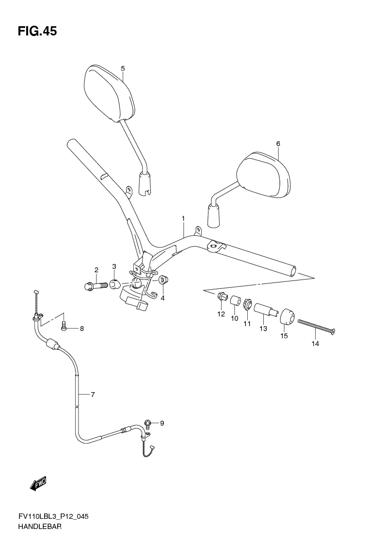 FIG. 45 HANDLEBAR