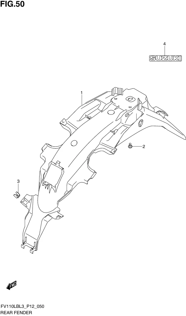 FIG. 50 REAR FENDER