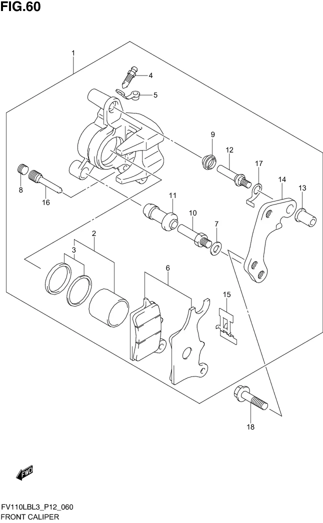 FIG. 60 FRONT CALIPER