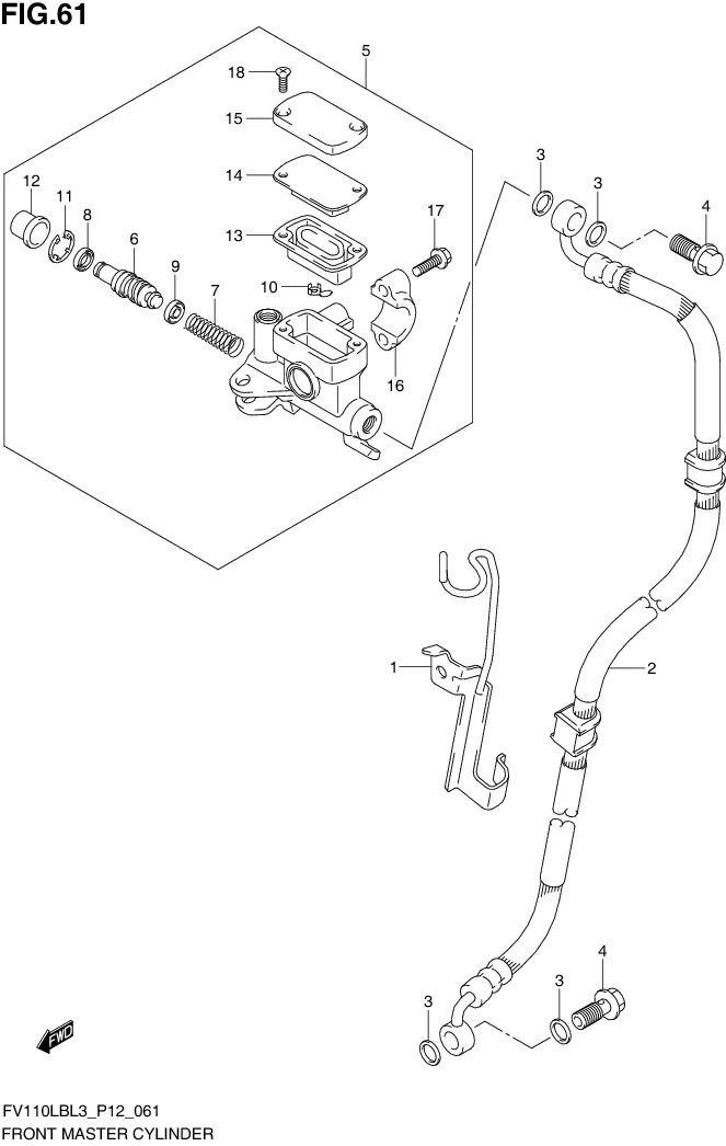 FIG. 61 FRONT MASTER CYLINDER