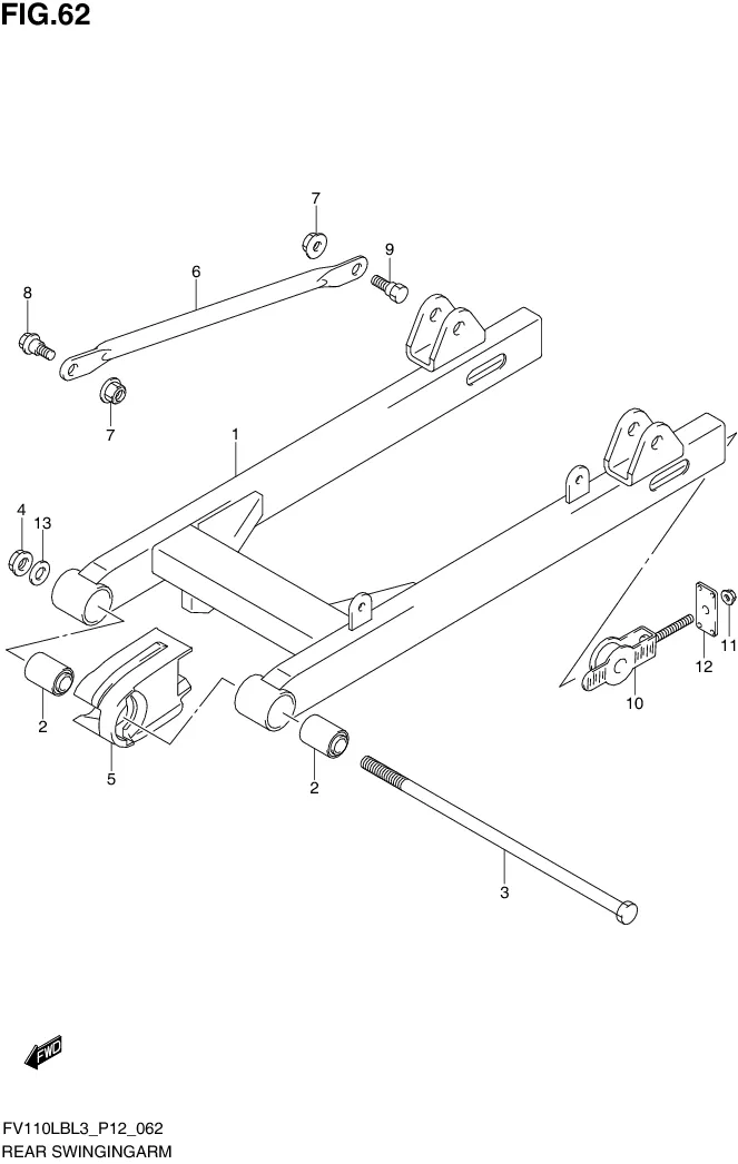 FIG. 62 REAR SWINGINGARM