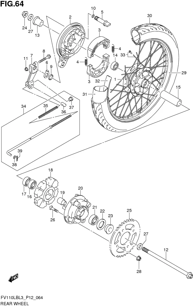 FIG. 64 REAR WHEEL
