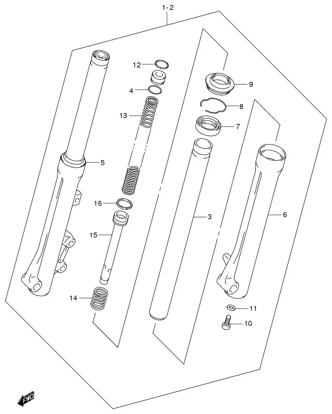 FIG.43 FRONT DAMPER (FW110DL0/SCDL0)
