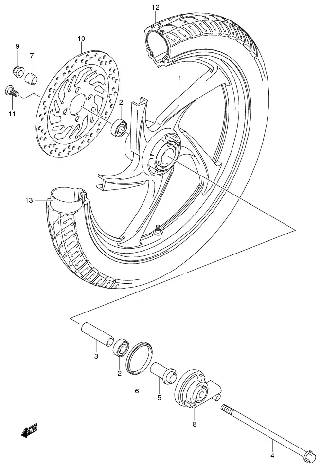 FIG.47 FRONT WHEEL (FW110SCDL0)
