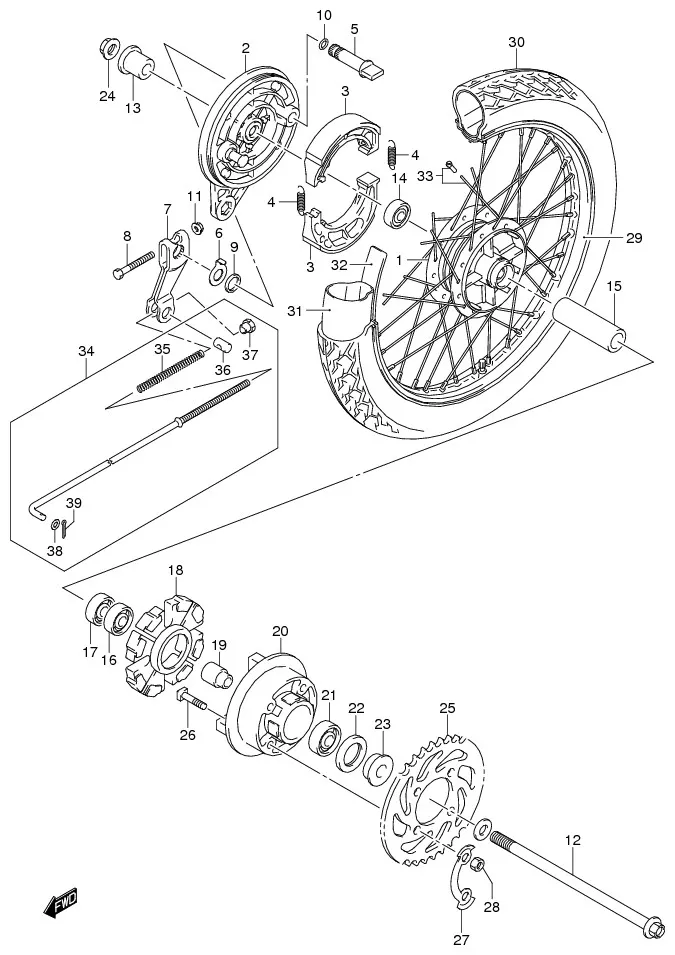 FIG.52 REAR WHELL (FW110DL0/SDL0)