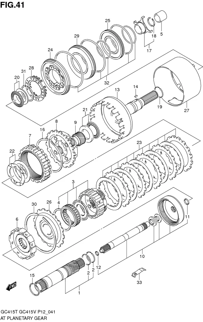 FIG.41 AT PLANETARY GEAR (AT)