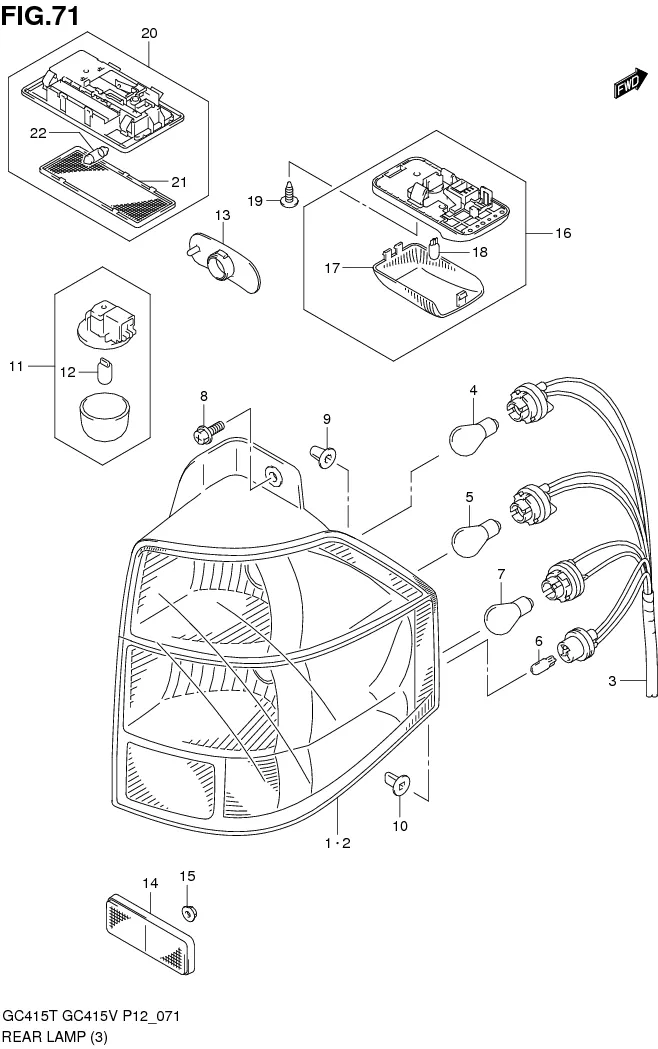 FIG.71 REAR LAMP (GC415V:TYPE 2)