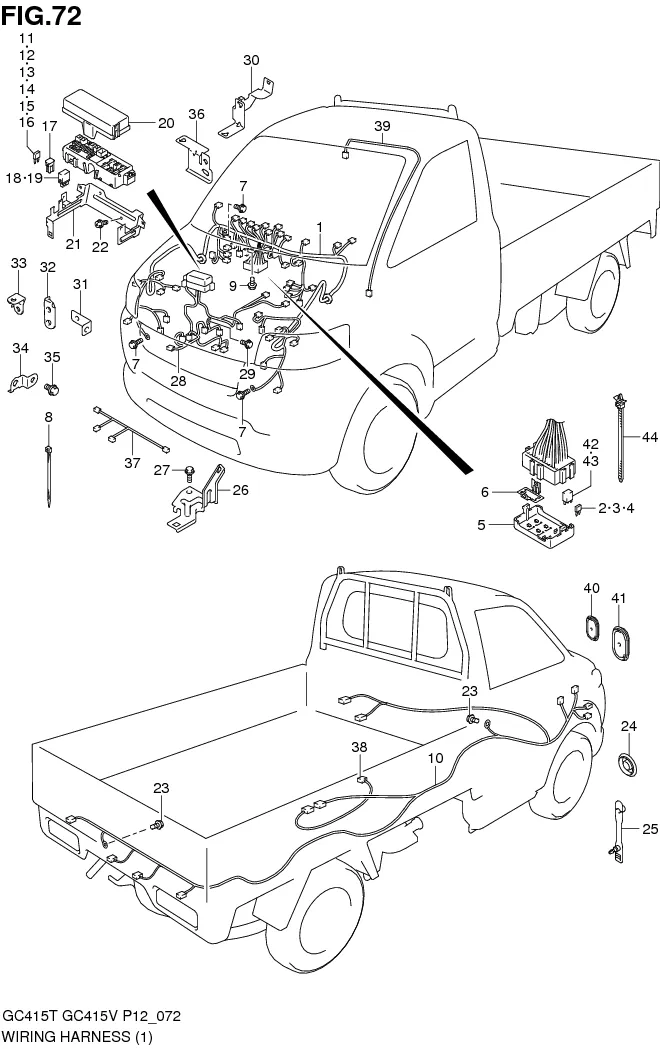 FIG.72 WIRING HARNESS (GC415T)