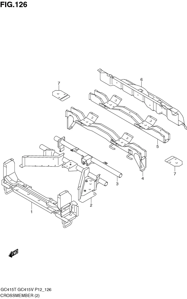 FIG.126 CROSSMEMBER (GC415V:TYPE 1)