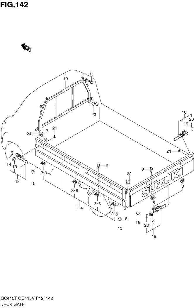 FIG.142 DECK GATE (GC415T)