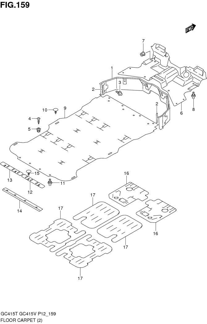 FIG.159 FLOOR CARPET (GC415V)