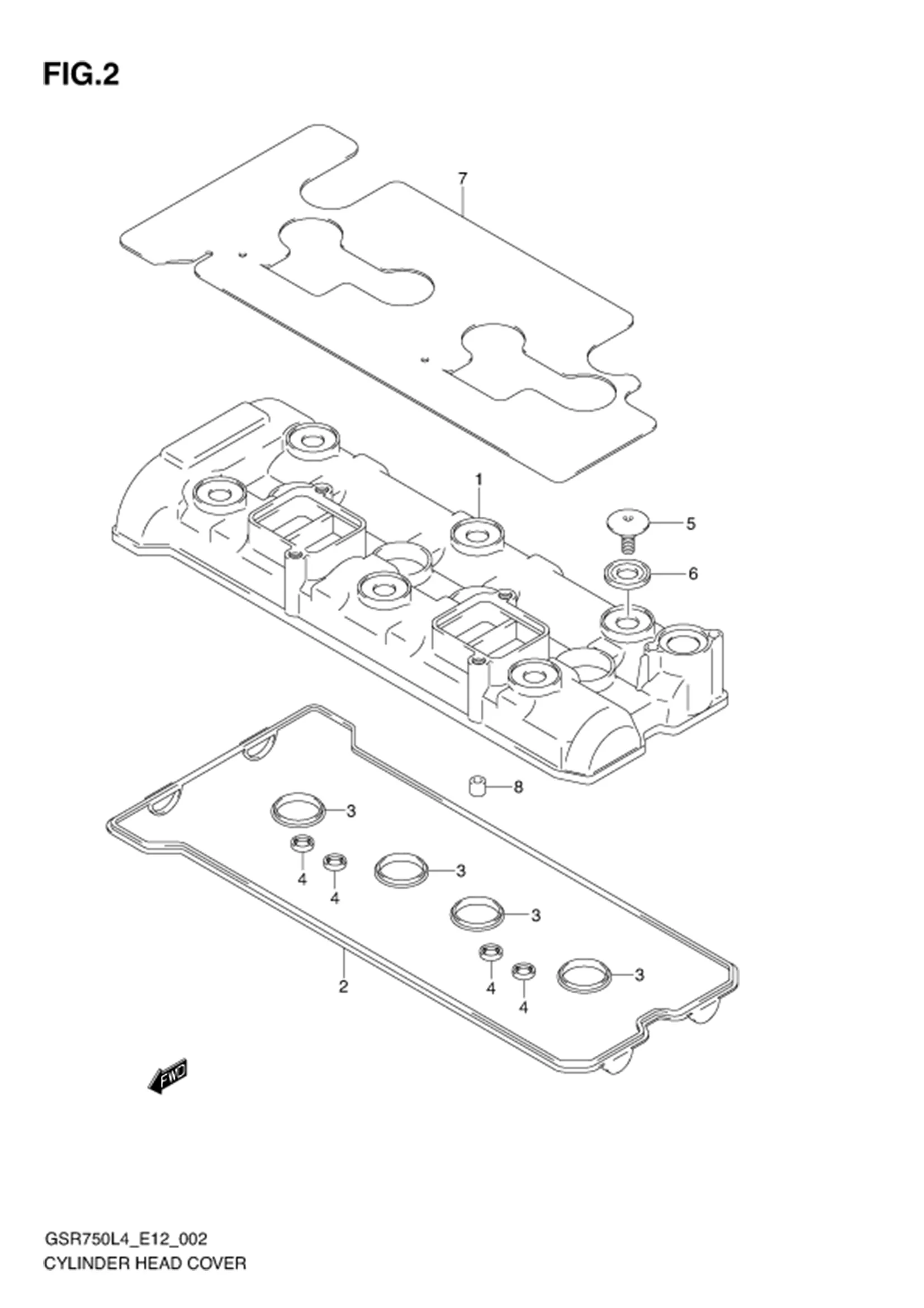 FIG.2 (1-B-3) CYLINDER HEAD COVER