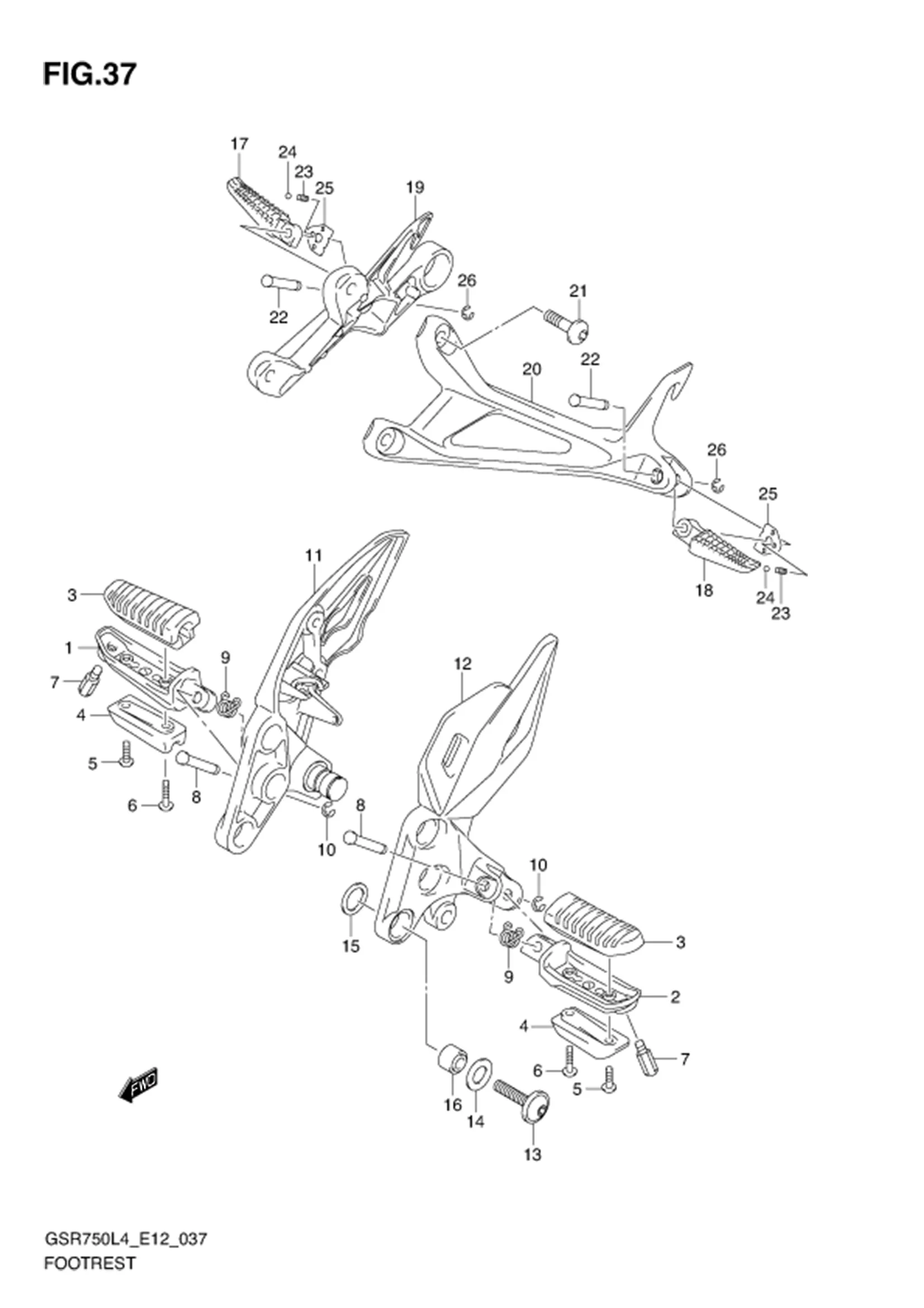 FIG.37 (1-D-15) FOOTREST