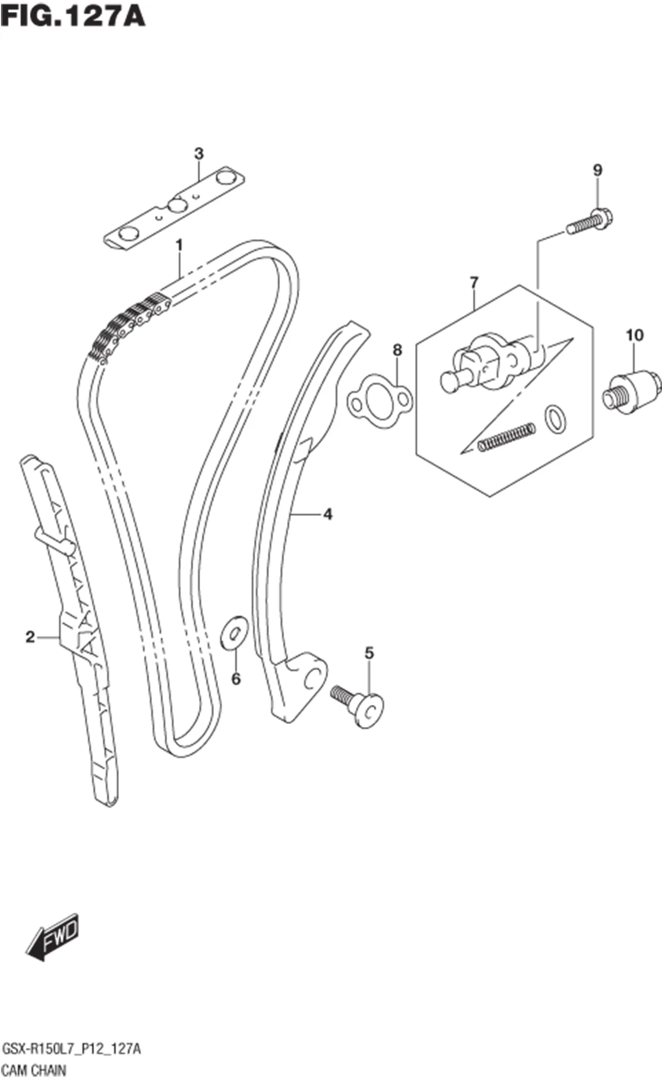 FIG.127A (1-B-10) CAM CHAIN
