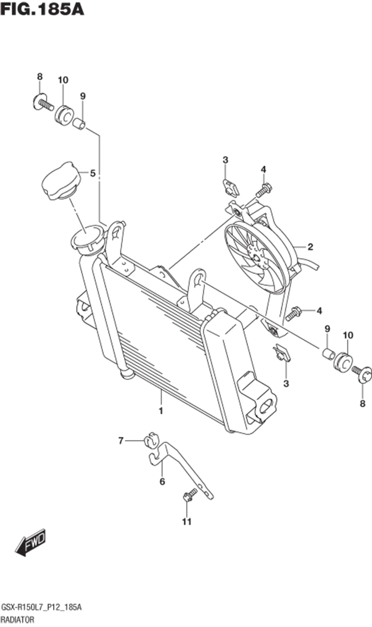 FIG.185A (1-C-3) RADIATOR