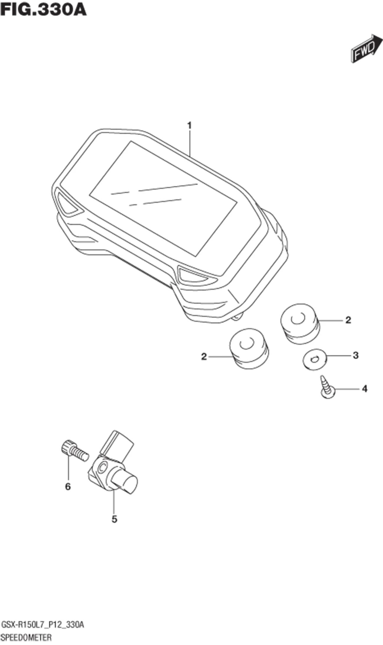 FIG.330A (1-C-11) SPEEDOMETER