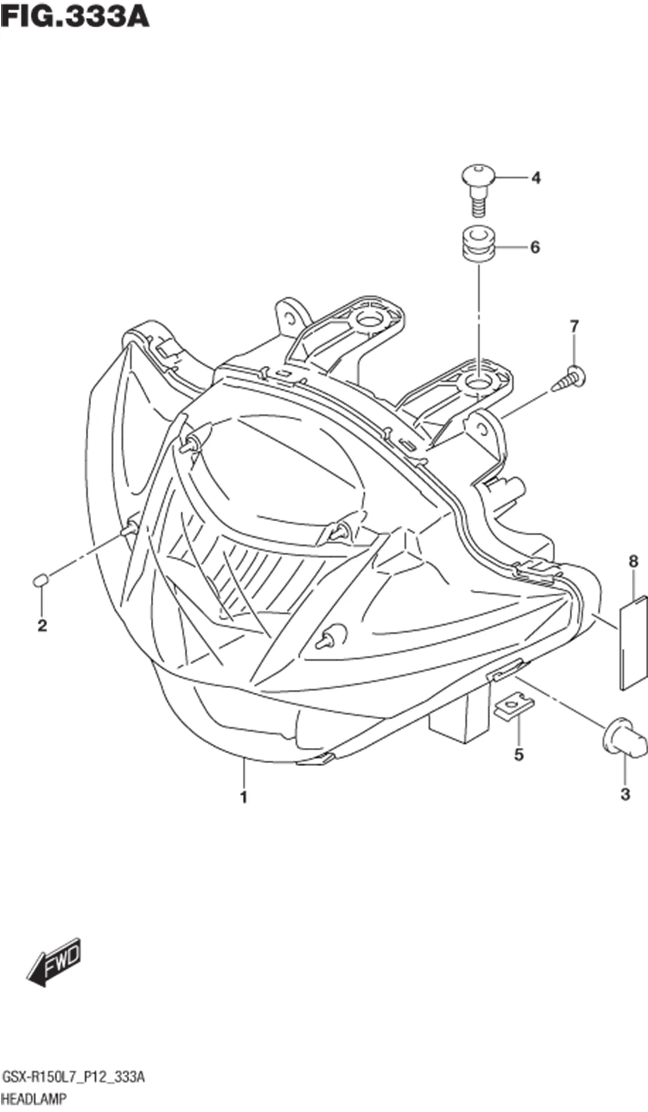 FIG.333A (1-D-9) HEADLAMP